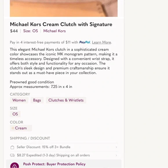 MK Mini Wristlet or Wallet w/strap - Picture 7 of 7